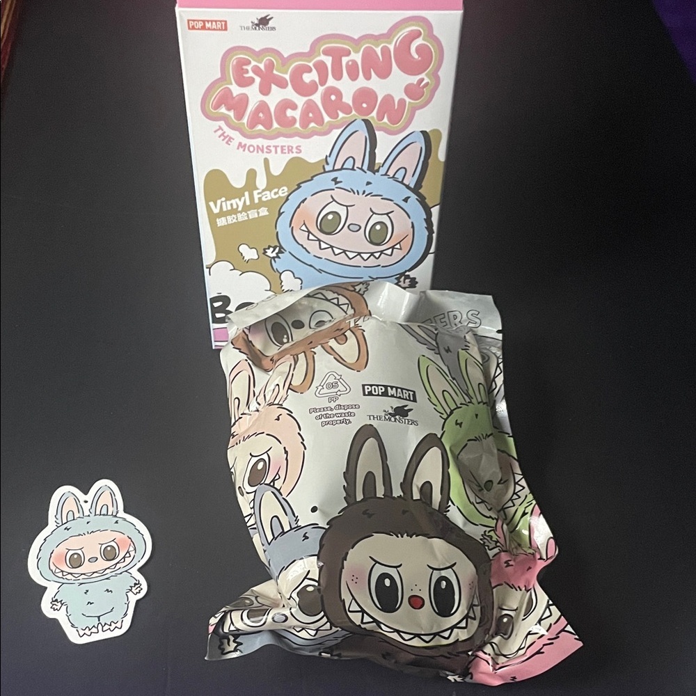 Labubu “sea salt coconut”Pop Mart Exciting Macaron plushie toy unopened plastic